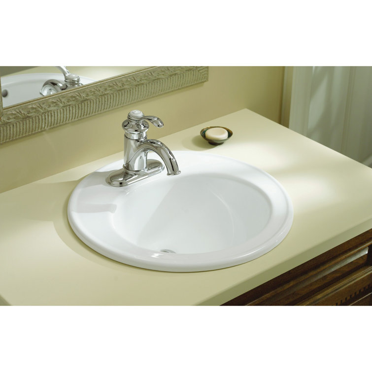 K220240,896,80 Kohler Brookline Circular DropIn Bathroom Sink